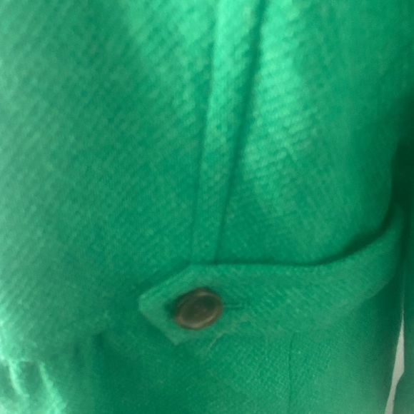 Talbots Kelly Green Wool blend Mandarin collar Peplum blazer - Picture 14 of 15